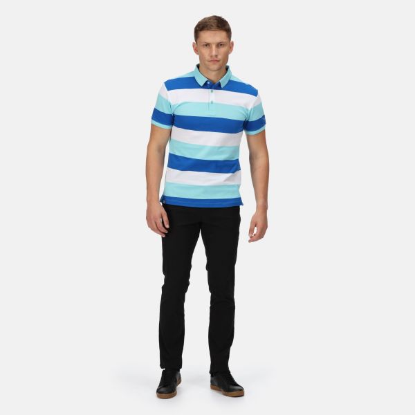 Vīriešu kokvilnas polo krekls Regatta Maxen - Antigua Stripe