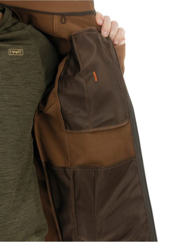 Vīriešu softshell jaka HART EGUR - Brown