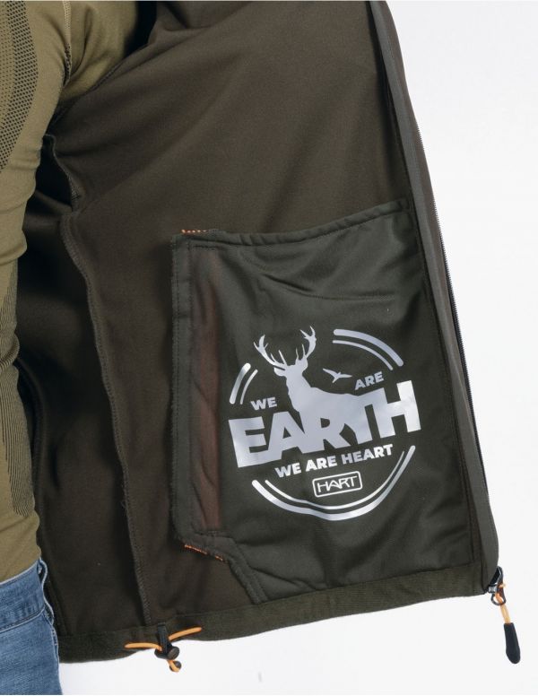 Vīriešu soft shell jaka HART GOROSTA STRONG - Dark olive