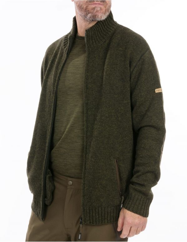 Vilnas kardigans HART Nevis FZ - Dark Olive