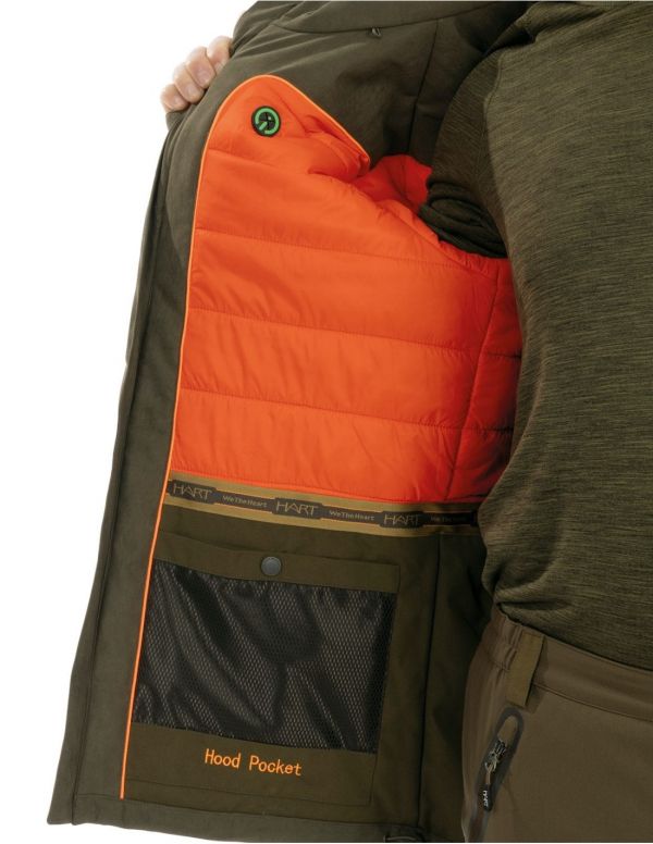 Siltināta klasiska jaka HART TAUNUS WR J - Dark Olive