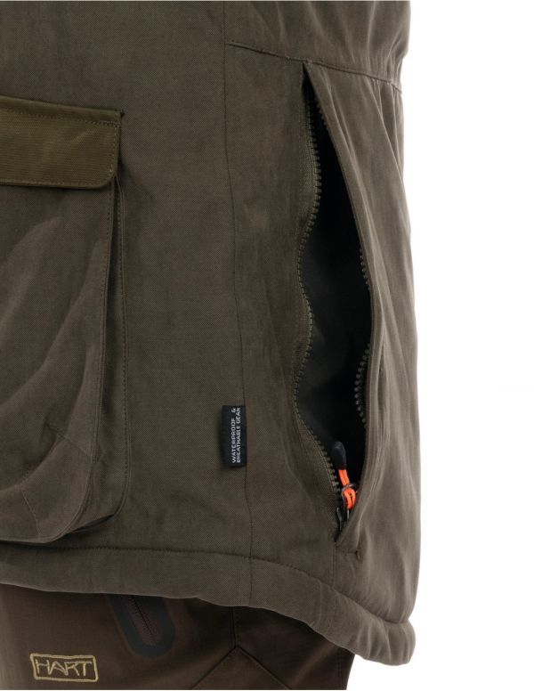 Siltināta klasiska jaka HART TAUNUS WR J - Dark Olive