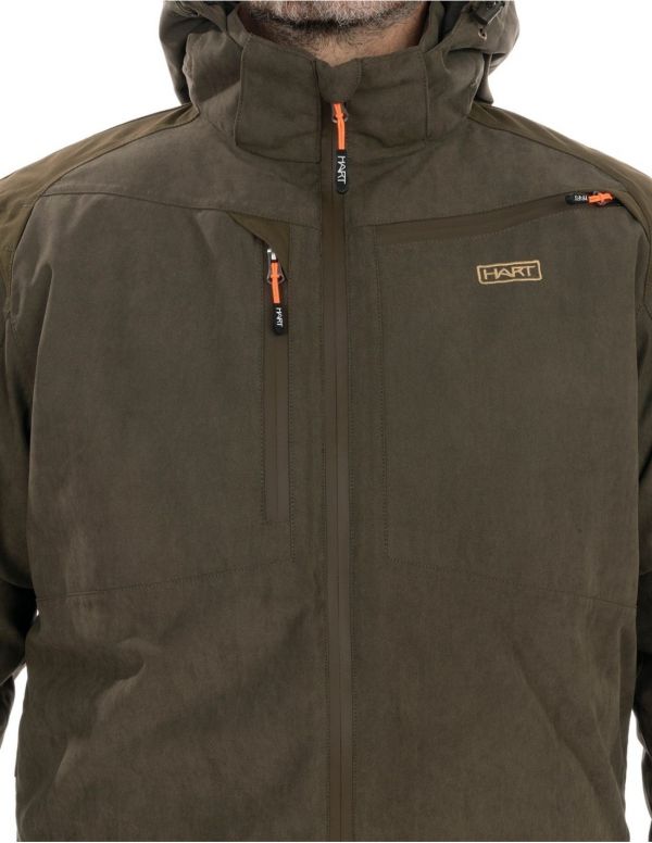 Siltināta klasiska jaka HART TAUNUS WR J - Dark Olive