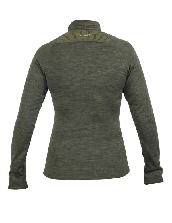 Sieviešu T-krekls ar rāvējslēdzēju HART TRAIL-ZN - Dark Olive