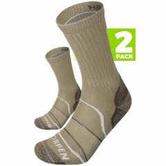 Unisex aktīvās atpūtas zeķes Lorpen LIGHT ECO 2 Pack - Gaiši brūnas