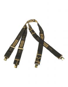 Metal Clip Suspenders Hart - brūns